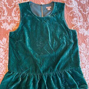 Jcrew Velvet Peplum Top